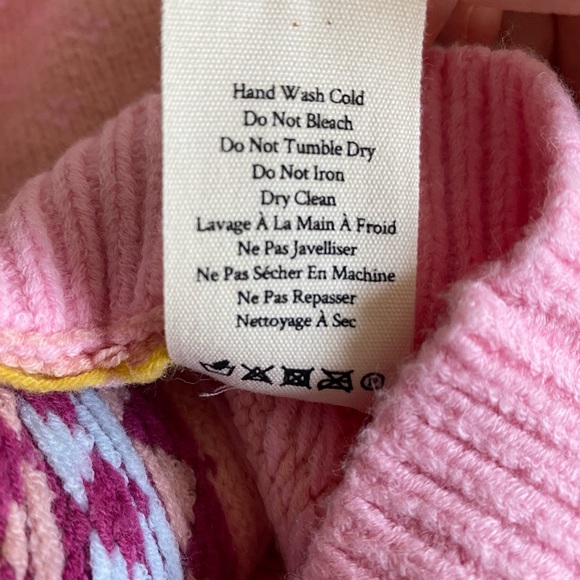 NWT! LoveShackFancy Crawley fair isle perl embellished pullover sweater … - Picture 8 of 10